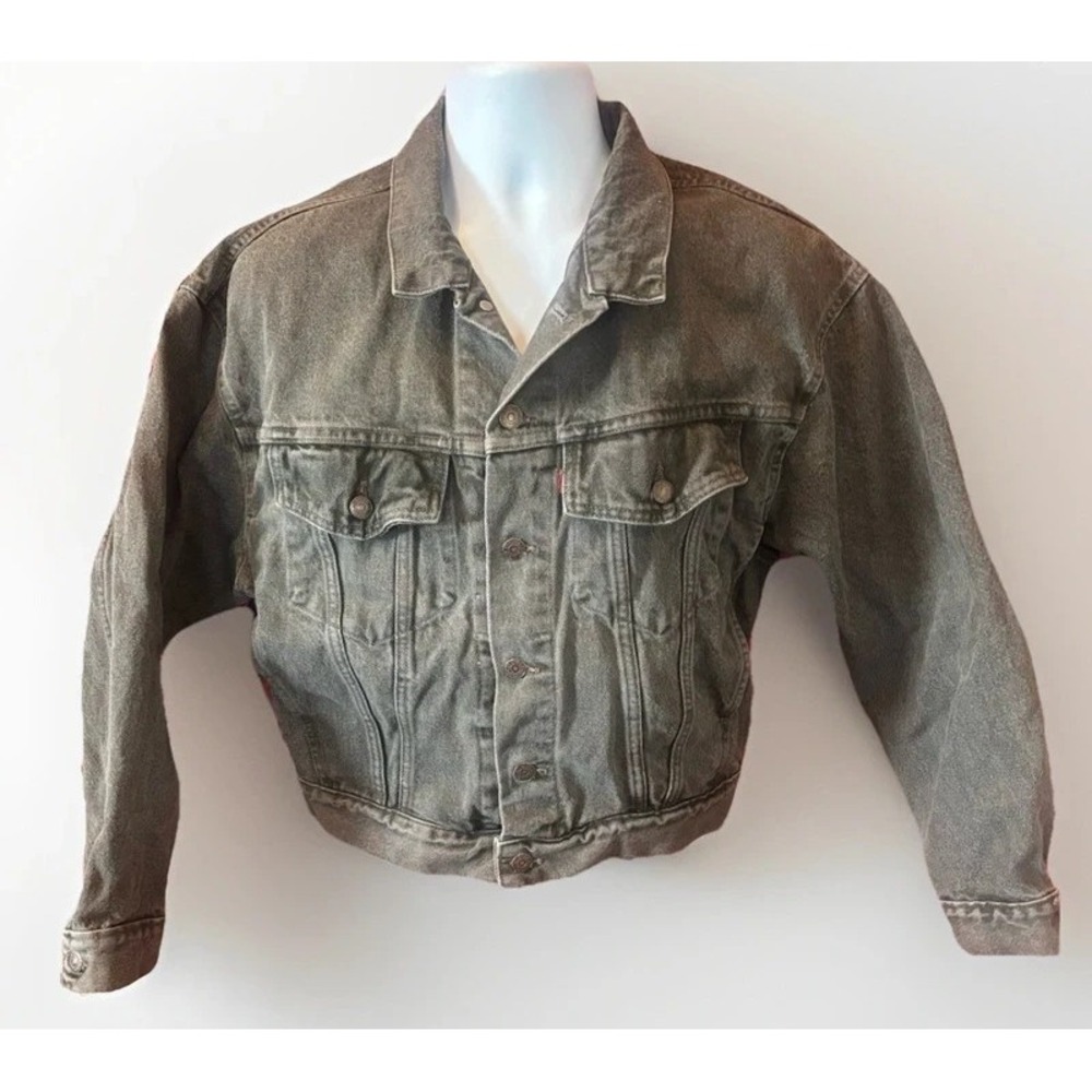 Vintage Levi's Gray Denim Jean Jacket Mens Sz Small USA 1990s Trucker 70598 4840